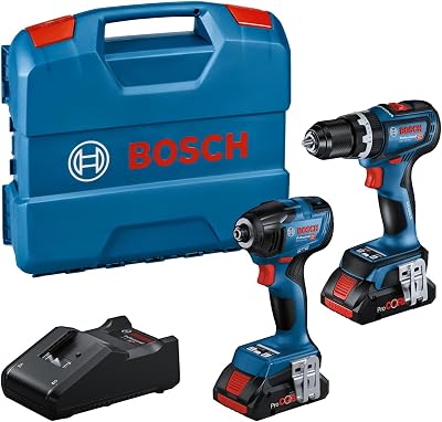 Bosch Professional 18V Combo Kit GSB 18V-90 C & GDR 18V-210 C with Batteries