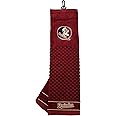 Team Golf NCAA Embroidered Golf Towel, Checkered Scrubber Design, Embroidered Logo