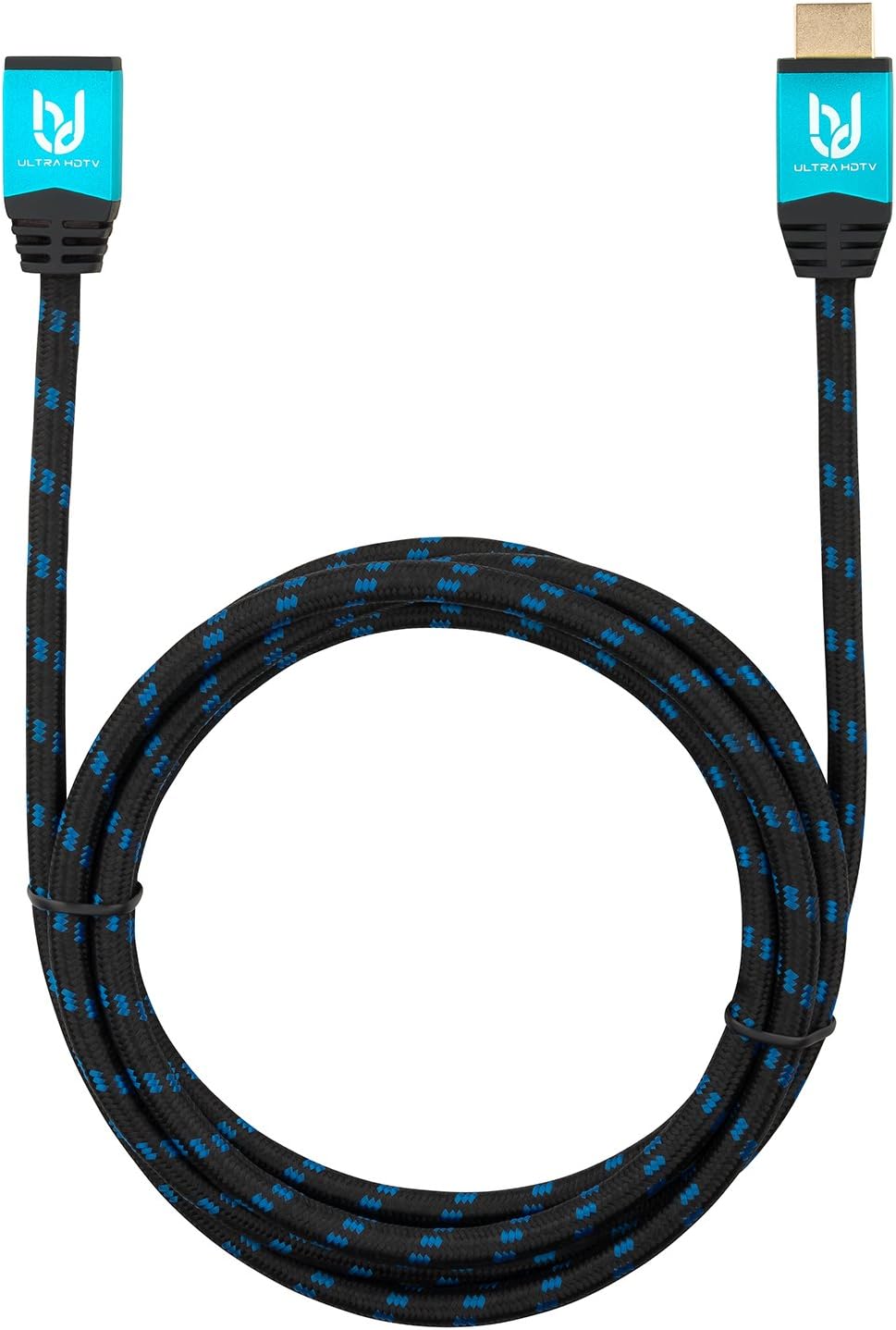 4K HDMI 2.0b Extension Cable by Ultra HDTV 3m I Premium High Speed Lead I 4K@60Hz (no stuttering!) I Nylon Braided, Metal Adapters, Ethernet, 3D, HDR, ARC