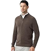 Hudson Wellesley Soft Fluffy Sweaters for Men Quarter Zip Pullover Polo Mock Neck Anti-Pilling