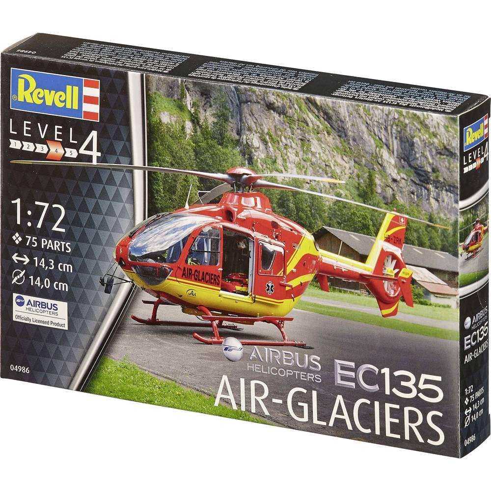 Revell 04986 Airbus Helicopters EC135 Air-Glaciers 1:72 Scale Unbuilt/Unpainted Plastic Model Kit