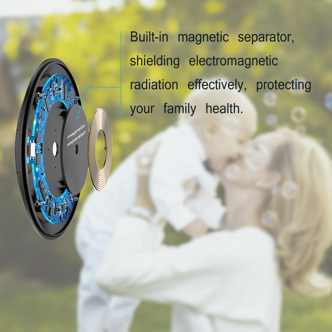 Fast Charger for Samsung Galaxy S8 edge - Wireless Charging Pad for Samsung Galaxy Note 8/S8/S8 Plus/S7/S7 Edge/S6/S6 Edge,Qi Standard Charger for iPhone X/iPhone 8/iPhone 8 Plus(Black)