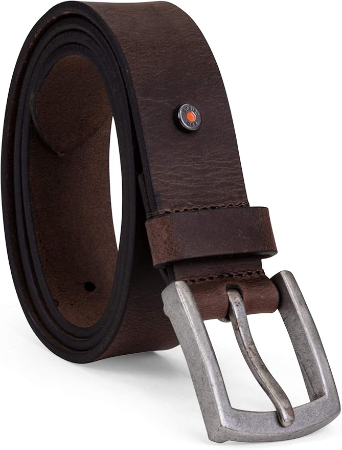 Timberland PRO Men's 40mm Workwear Leather Belt, Brown/Rivet, 34 Amazon.co.uk Clothing