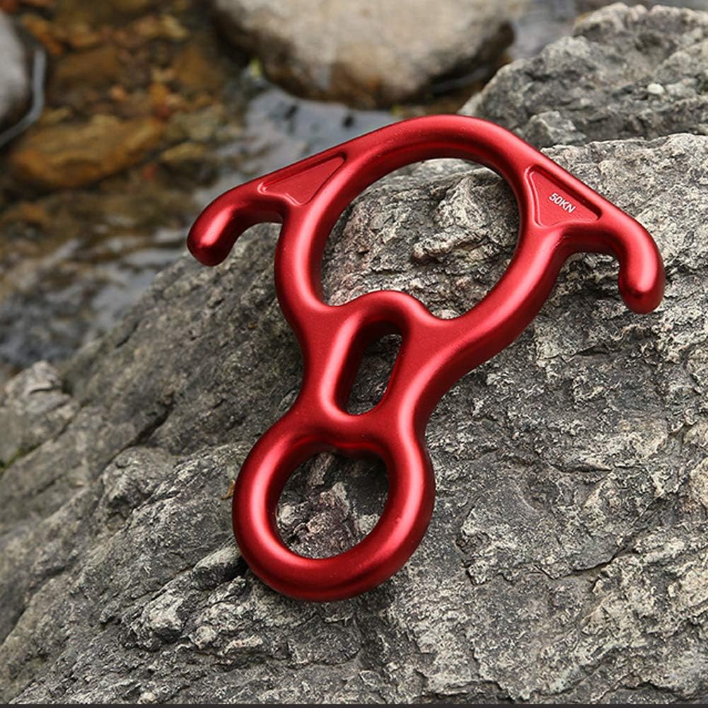 AOKWIT 50KN Rescue Figure, 8 Descender Large Bent-Ear Belaying and Rappelling Gear Belay Device Climbing for Rock Climbing Peak Rescue 7075 Aluminum Alloy (Red) : Sports & Outdoors