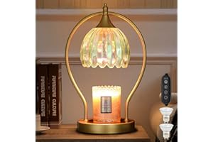 GOODBUY Candle Warmer Lamp with Timer: Dimmable Scented Candle Warmer Aromatherapy Lamp for Home Decor, Ideal Housewarming Birthday Wax Warmer Light Gift, Includes 2 Bulbs
