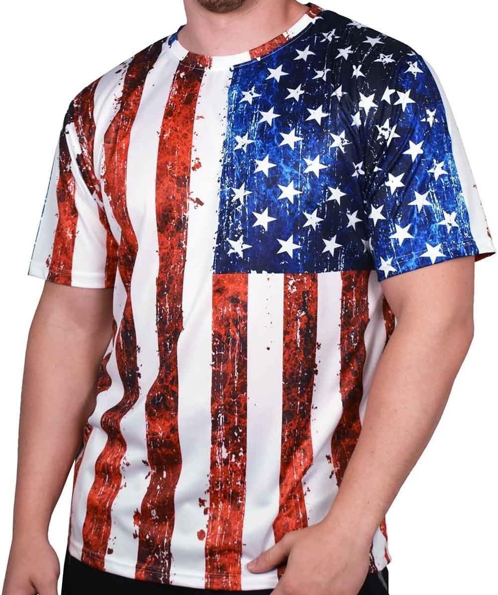 Mens Crewneck Sublimation Print T-Shirt