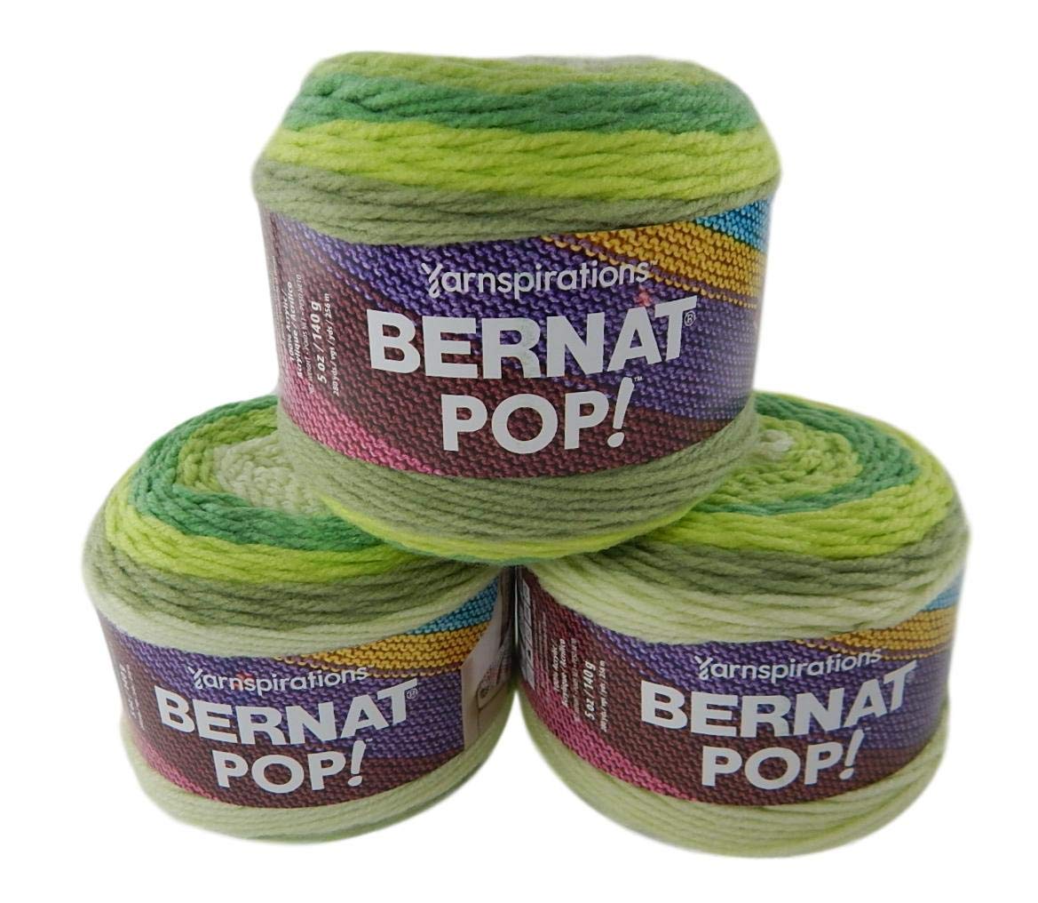 BERNAT POP - PACK OF 3 BALLS - 140G EACH BALL - GREENHOUSE
