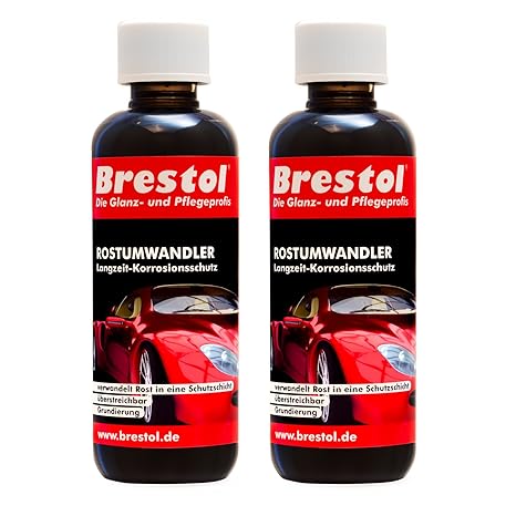 Brestol Rostumwandler 2X 300 ml - Rostkonverter & Grundierung in Einem Zug - Rostschutz Rostlöser