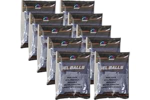 MHHE,100k Blue Gel Ammo for Gel Ball Blasters (7-8 mm,10 Packs,10000 Pieces Per Pack), Hydrogel Balls for Ages 14 & Up