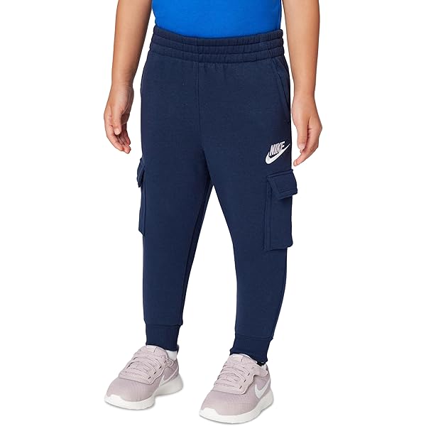nike club essentials woven cargo joggers in navy