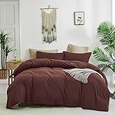 KAREVER Brick Red Comforter Set Queen Clay Rust Red Color Bedding Set 3 PCs Brown Marsala Color Women Rust Red Blanket Set Solid Brick Red Comforter Set Queen Size Breathable Soft Bed Comforter Set