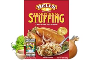 Bell's Traditional Stuffing Mix, 12 oz Box – Classic New England Recipe – Made with Bell's Seasoning – Ideal for Poultry, Pork & Holiday Meals