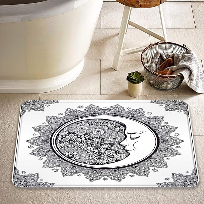 Badematte, rutschfest Waschbar Badezimmerteppich 60X100 cm,Sternzeichen