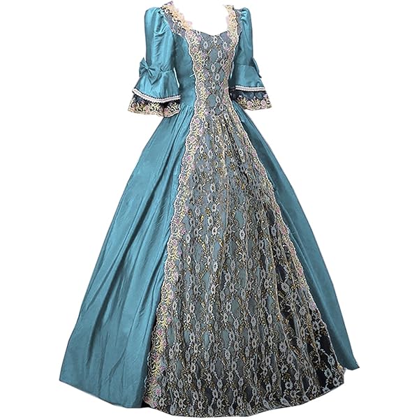 Amazon.com: VintageCos Gone Wind Dress Scarlett O'Hara Cosplay Costume Green  Floral Dress Women Princess Ball Gown : Clothing, Shoes & Jewelry