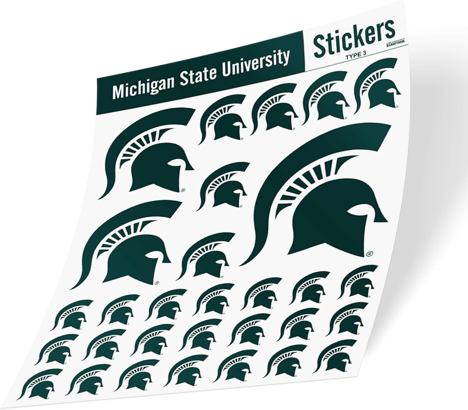 Michigan State University Sticker Vinyl Decal Laptop Water Bottle Car Scrapbook (Type 3 Sheet C)