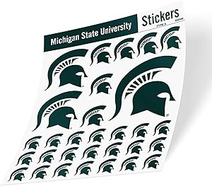 Michigan State University Sticker Vinyl Decal Laptop Water Bottle Car Scrapbook (Type 3 Sheet C)