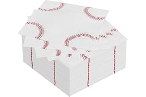durony 72 Pack Baseball Napkins Paper Baseball Design Napkins for Baby Shower Birthday Party Sports Themed Party Supplies