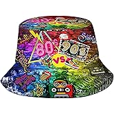 80s 90s Outfit for Women Men, 80s 90s Bucket Hats Fashion Sun Cap Packable Outdoor Rave Accessories Fisherman Hat for Women Men