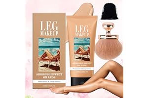 POFEIYA Miracle De Paris Leg Makeup, Miracle De Paris Body Coverage Perfector, Waterproof All Over Complexion Perfector With Extra Large Body Makeup Brush, 48H Long Lasting Wear, Skin-Nourishing (#2)
