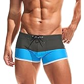 Taddlee Swimsuits Men's Swim Boxer Trunks Sexy Swimwear Square Cut Board Shorts