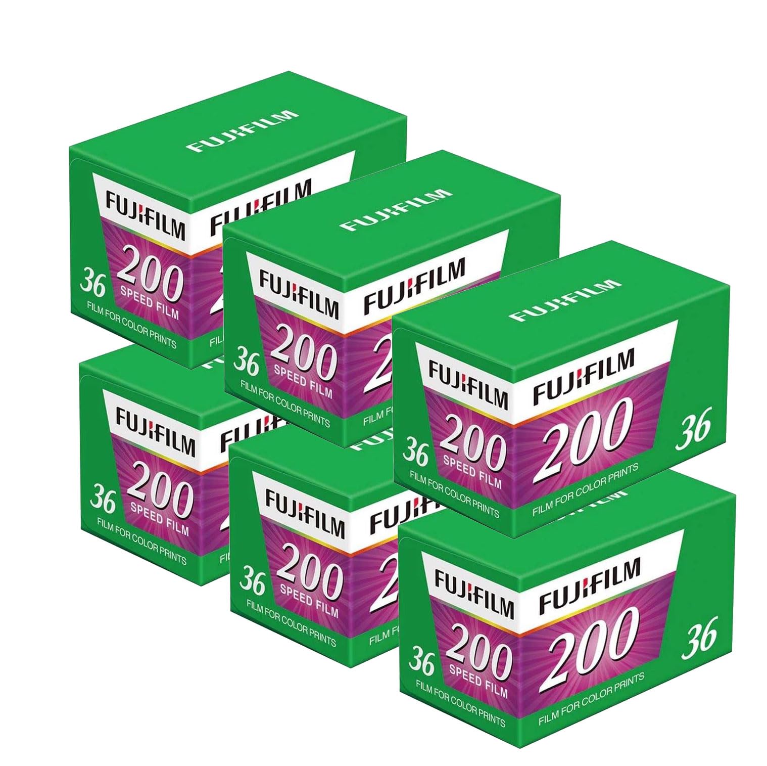Fujicolor C200 35mm 36 exposure Colour Print Camera Film 6 Pack
