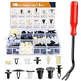 GOOACC 166 Pcs Car Retainer Clips &Screw Grommets - 12 Most Popular Sizes & Applications for GM Toyota Honda Nissan Mazda - B