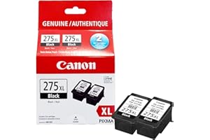 Canon Genuine Ink Cartridges PG-275XL Black Twin Pack (2 Count), High-Yield Original Canon Printer Ink, for PIXMA TR4720 / TS