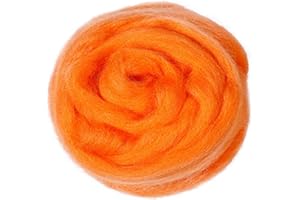 STARINGIRL 1PCS 200g 7.2oz Wool Roving Needle Felting Wool Yarn Roving Wool Fibre Wool for Needle Felting Hand Spinning DIY Craft Materials Fun Doll Needlework