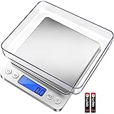Fuzion Digital Kitchen Scale 3000g/ 0.1g, Pocket Food Scale 6 Measure Modes, Gram Scale with 2 Trays, LCD, Tare, Digital Scal