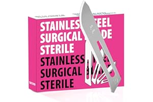 LA MIERE 100P, Surgical Blades #10, Scalpel Blades, Stainless Steel Sterile Surgical Blades, Individually Wrapped, Size #10