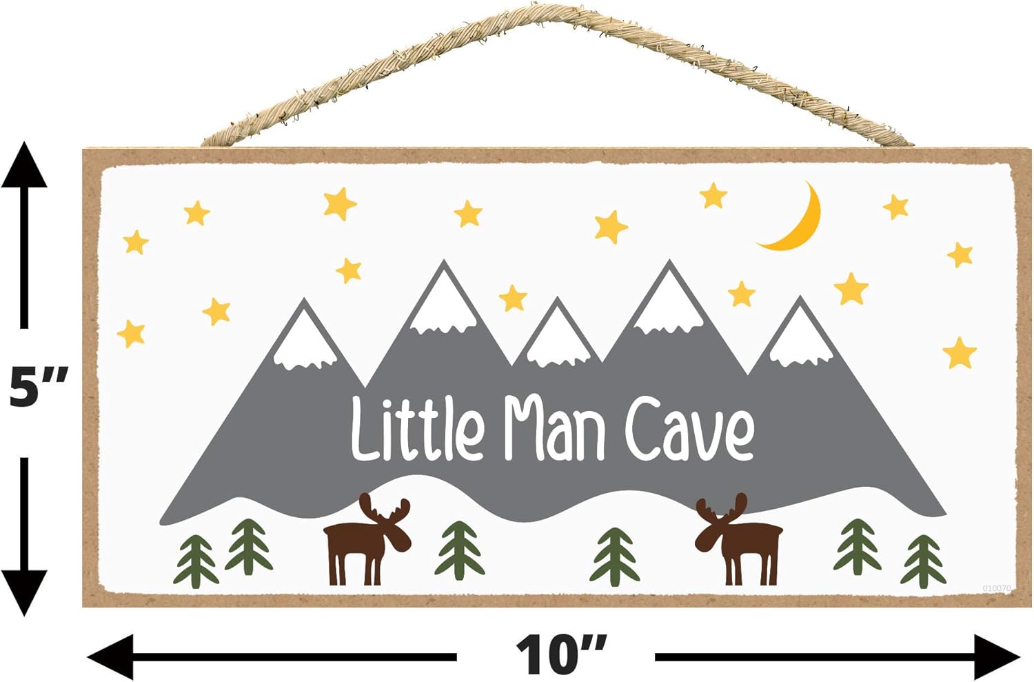 Nursery Decor for Boys - Baby Boy Nursery Decor - Toddler Boy Room Decor - Boy Nursery Wall Decor - Little Man Cave Sign 5 x 10 inches (Horizontal): Kitchen & Dining