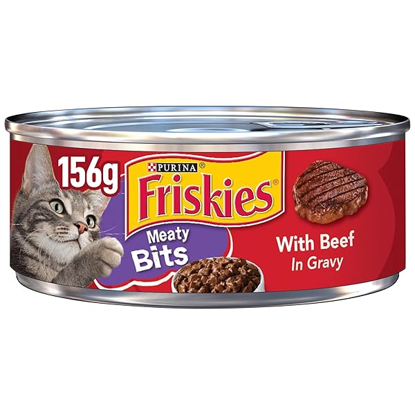 FRISKIES MEATY BITS WITH BEEF IN GRAVY, 5.5 OZ
