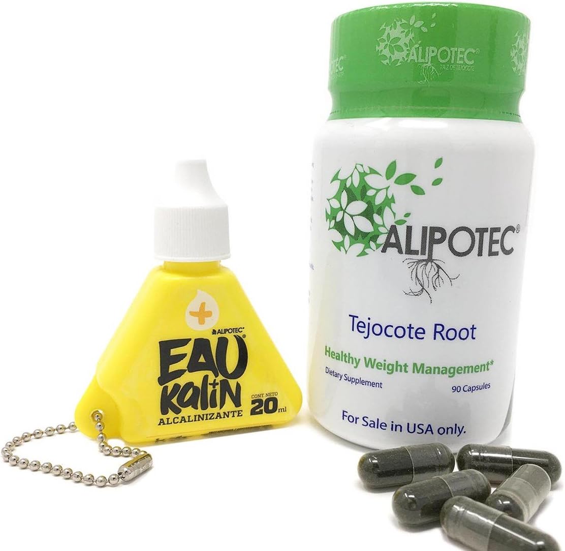 Amazon Com Alipotec Capsulas Tejocote Raiz Suplemento Capsulas Alipotec Raiz De Tejocote Suministro De 90 Dias Y Agua Kalin Alcalina Agua 2 Producto Pack Health Personal Care