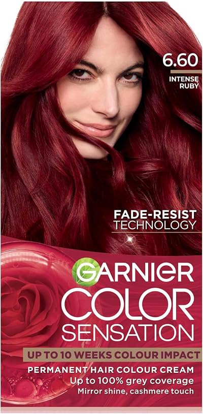 Garnier Color Sensation 6.60 Intense Ruby Red Permanent Hair Dye