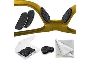 SIGONNA Eye Glasses Nose Pads Non Slip - 1 mm x 7 mm x 16mm Adhesive Glasses Nose Grip Non Slip - Silicone Eyeglass Nose Pads Soft Cushion - (16 Pairs Onyx) Nose Grips - Glasses Accessories Anti-Slip