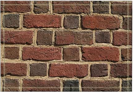 Yaoni - Alfombra de baño Antideslizante de Pared de ladrillo Rojo