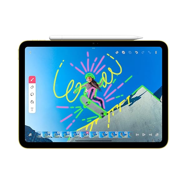 APPLE PENCIL (USB-C): PIXEL-PERFECT PRECISION, TILT SENSITIVITY, AND INDUSTRY-LEADING LOW LATENCY FOR NOTE-TAKING, DRAWING, AND SIGNING DOCUMENTS. ATTACHES MAGNETICALLY, CHARGES AND PAIRS WITH USB-C