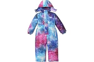 Kids Snow Pants Snowsuit 𝐎ne Piece Boys Girls Snowboard Ski Jumpsuits 𝐂overalls 𝐖aterproof Windproof Ski Suit