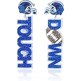 Shining Touch Down Football Resin Earrings Colorful Game Day Sports Lover Football Earrings for Women Jewelry