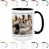 Custom Photo Mug Personalized Coffee Mugs with Photo Text Name Customized Cup Unique Gifts for Men Women Friend Family Wedding Christmas