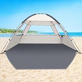 COMMOUDS Beach Tent Sun Shelter for 3/4/6/8 Person, UPF 50+ UV Protection Beach Shade Canopy Tent, Lightweight, Easy Set Up and Carry