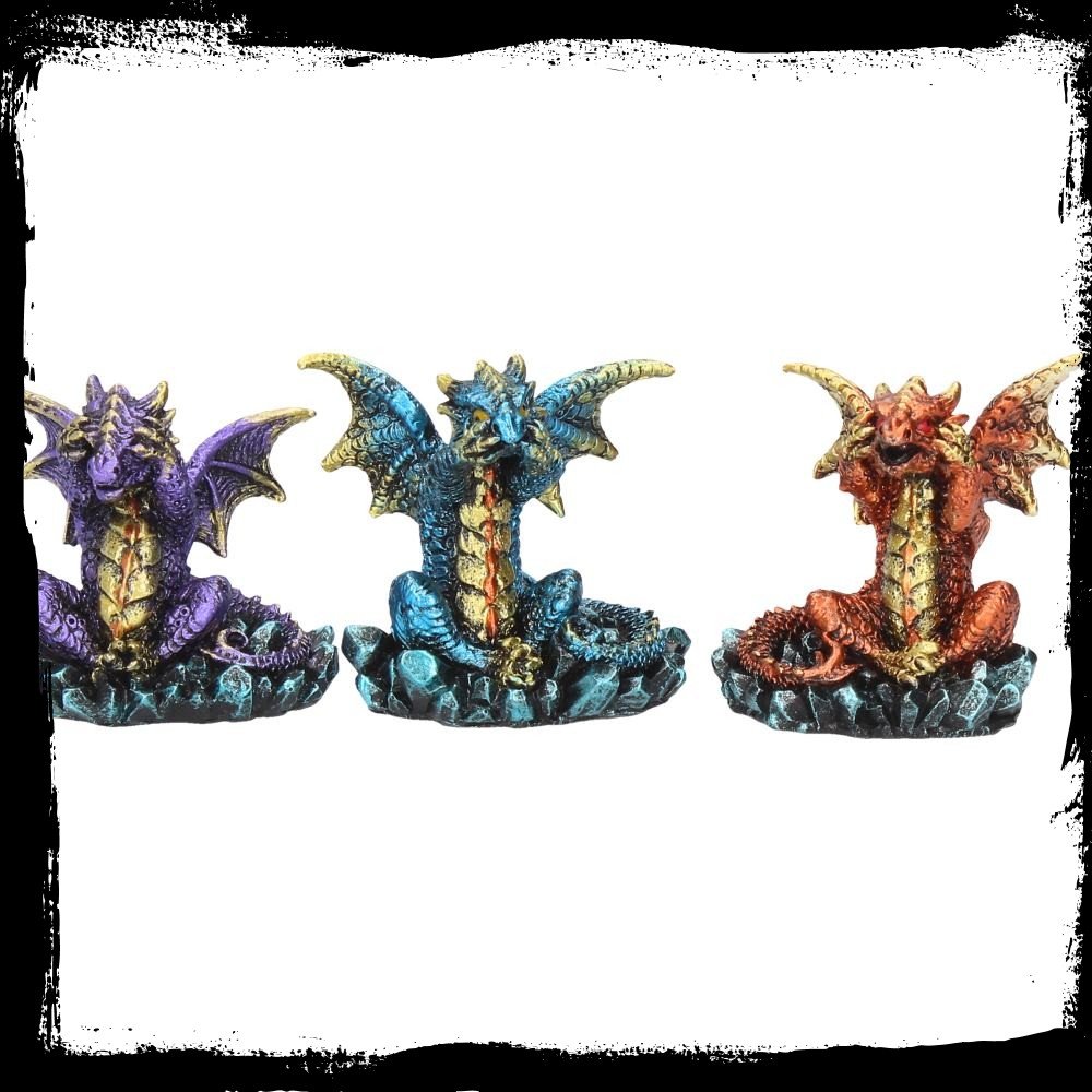 Nemesis Now Three Wise Dragons Figurine 13cm Metallic Multi-coloured
