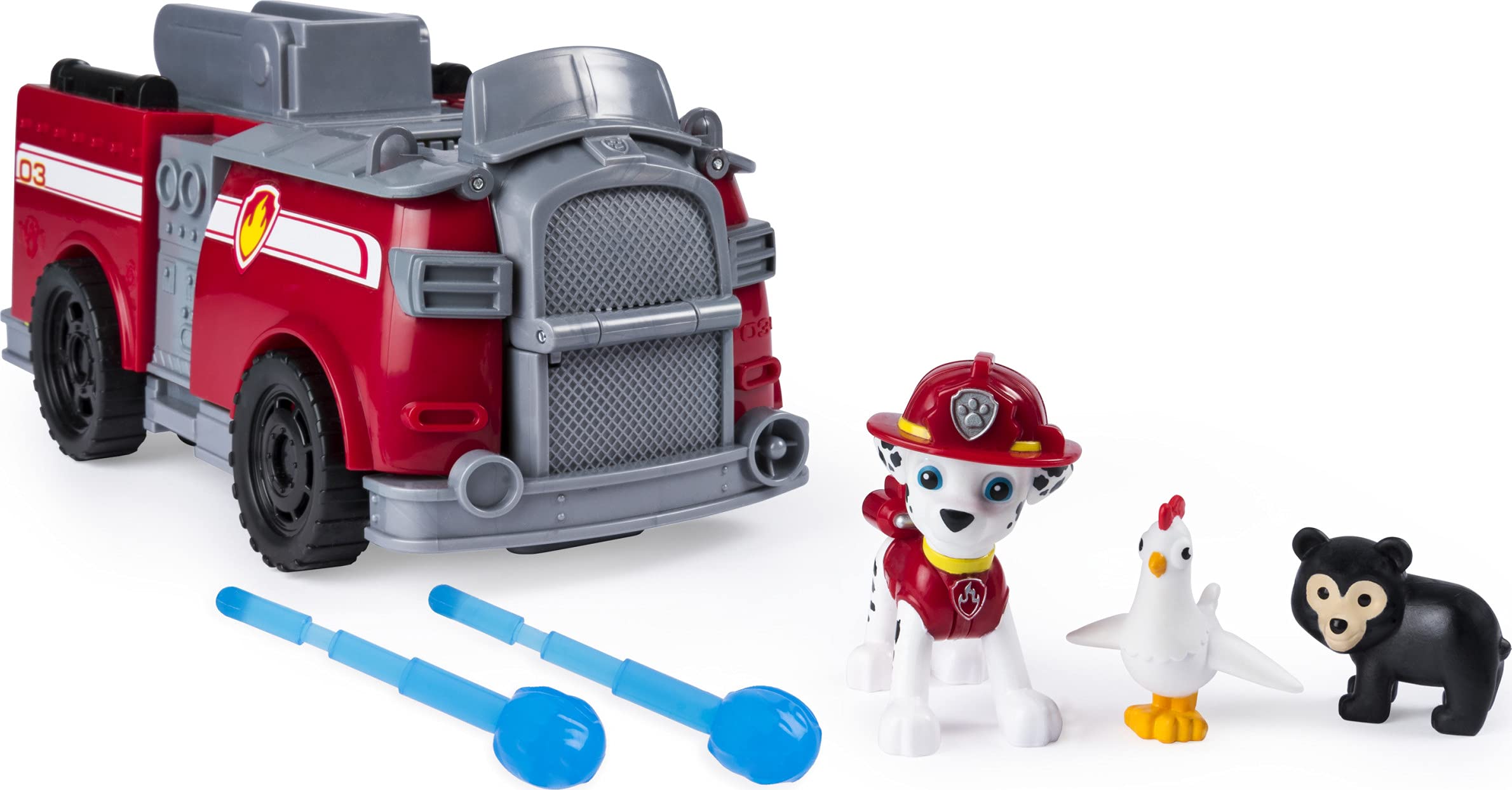 Paw Patrol, Marshall's Ride 'N' Rescue, juego transformador 2 en 1 y camión de bomberos, para niños de 3 años en adelante