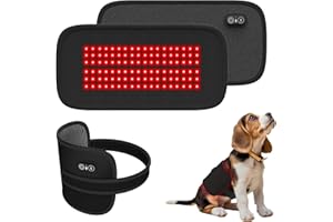iKeener Red Light Therapy Belt for Pets, Wearable Pet Red Light Therapy Wrap for Dogs Pain Relief, Adjustable Brightness & Ti