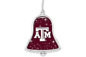 GUOHAOI Texas A&M Aggies TAMU Silver Bell Silver Metal Christmas Ornament Gift DecorationQ
