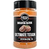 Fresh Finest Texas Smokehouse Steak Seasoning- Authentic Texan Seasoning, 7.05oz - Smoky, Kosher, All-Natural & Gluten-Free