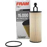 FRAM TG+ TG11665P 15K Mile Change Automotive Replacement Interval Spin-On Engine Oil Filter for Select Vehicle Model Years, Superior Vehicle Engine Protection Oil Filter