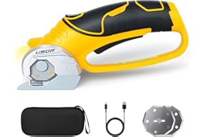 USOR Cordless Electric Scissors, 4V Cardboard Cutter, Carpet & Cardboard Cutter Tool with a Replacement Blade/Charger, Box Cu