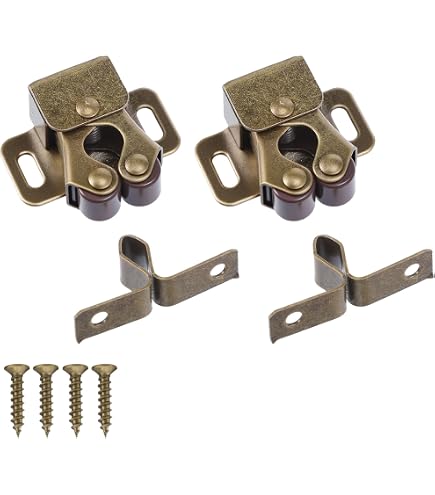 Hahiyo Double Roller Catch Door Latch Shorter Foot Cold Rolled Steel Stay Put Smooth Close No
