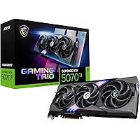 MSI Gaming RTX 5070 Ti 16G Gaming Trio OC Graphics Card (16GB GDDR7, 256-bit, Extreme Performance: 2580, DisplayPort x 3 2.1a